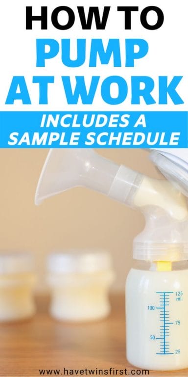 How to pump at work. Includes a sample schedule.