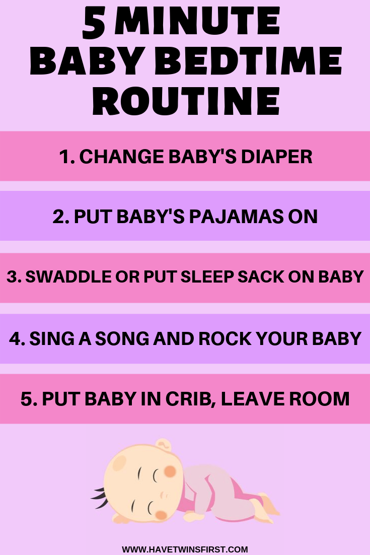 How To Create A 5 Minute Baby Bedtime Routine - Have Twins First