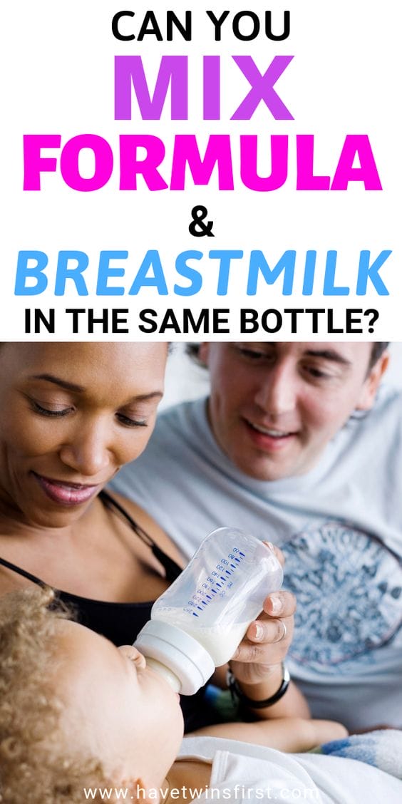 Mix breastmilk and formula in sales same bottle