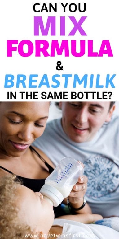 Can you mix formula and breastmilk in the same bottle?