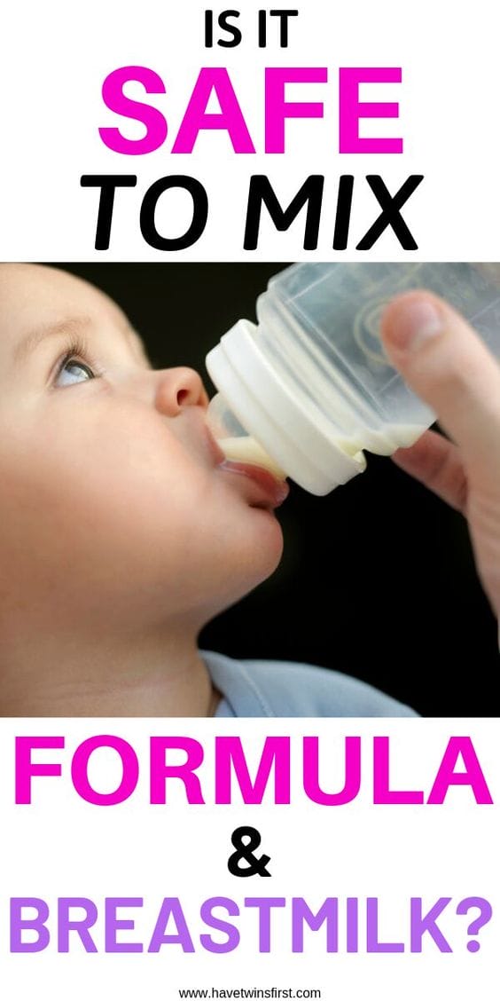 Can you mix formula clearance and breastmilk in a bottle