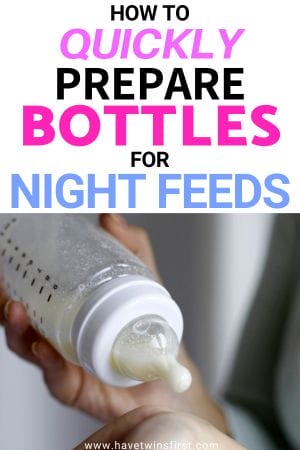 How to quickly prepare bottles for night feeds.