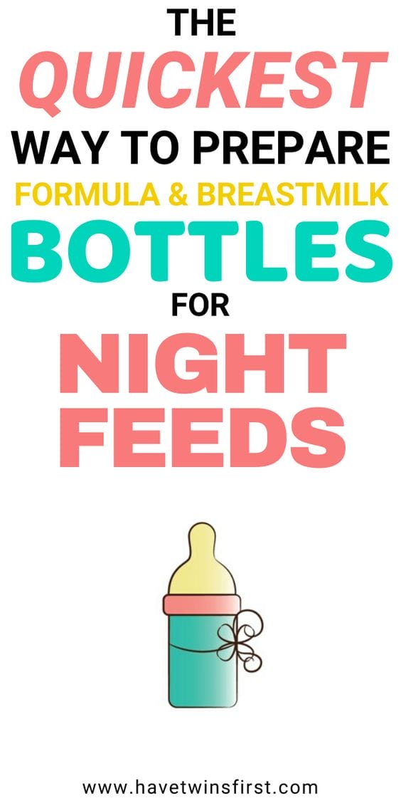 Preparing bottles for sales night feeds