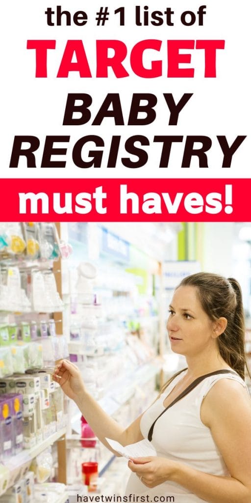 List of Target baby registry must haves Pinterest pin.