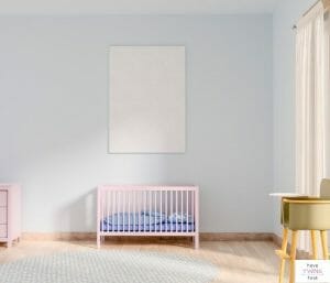 Baby room with minimal baby items. This post is all about how to create a minimalist baby registry.