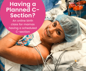Online C-section birth class.