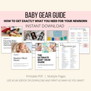 Baby gear guide mockup image.