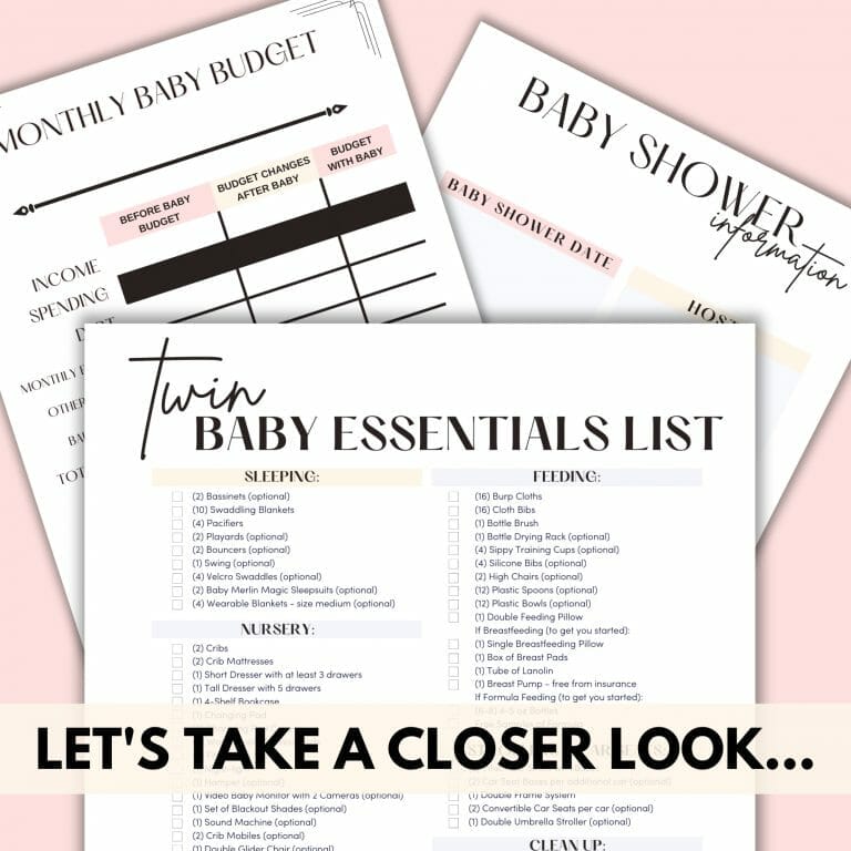 There's Two! Twin Pregnancy Planner & Journal close up image.