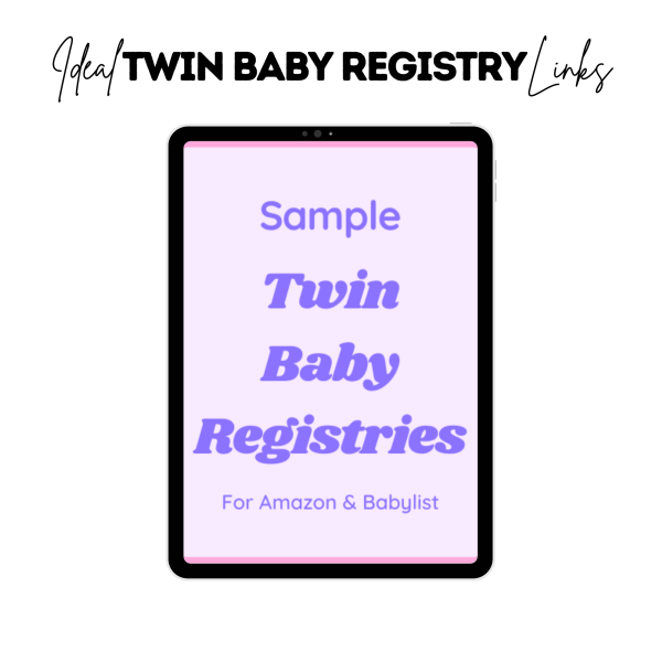 Sample twin baby registries mockup image.