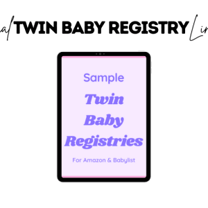 Sample twin baby registries hero shot.