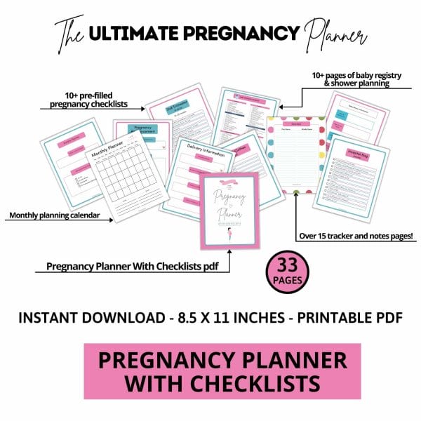 Pregnancy planner with checklists hero shot.