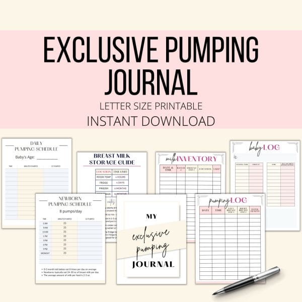 Exclusive pumping journal mockup images