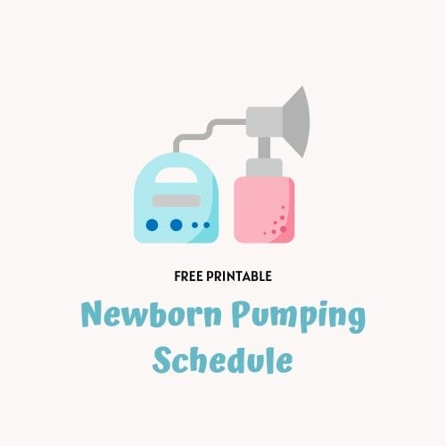 Free newborn pumping schedule.