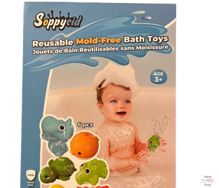 Soppycid bath toy bathtub water splash toy without mold, 4/6 pack