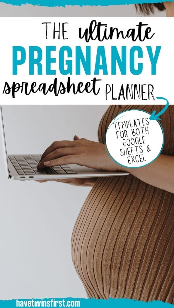 The ultimate pregnancy spreadsheet planner, includes Google Sheets and Excel templates.