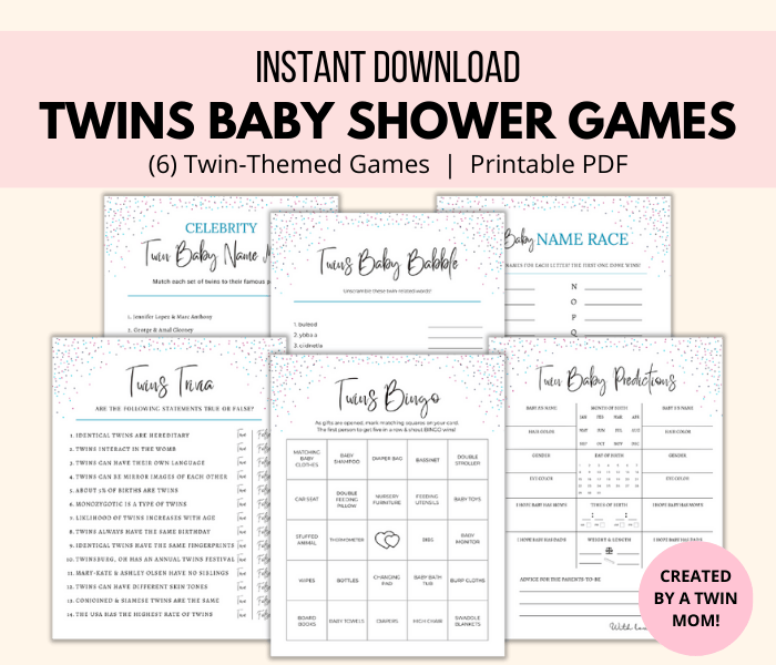 Fun & Easy Baby Shower Games For Twins (Created By a Twin Mom)