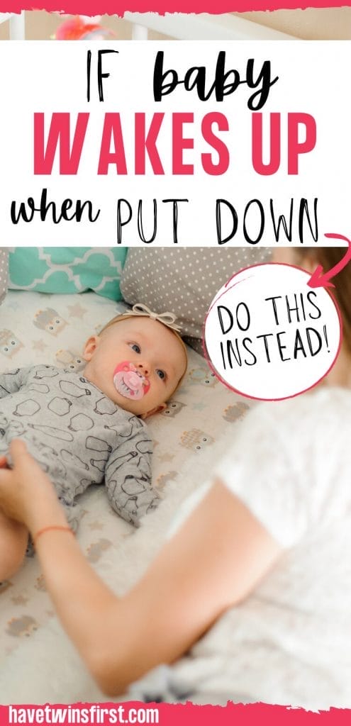 If baby wakes up when put down, do this instead Pinterest pin.