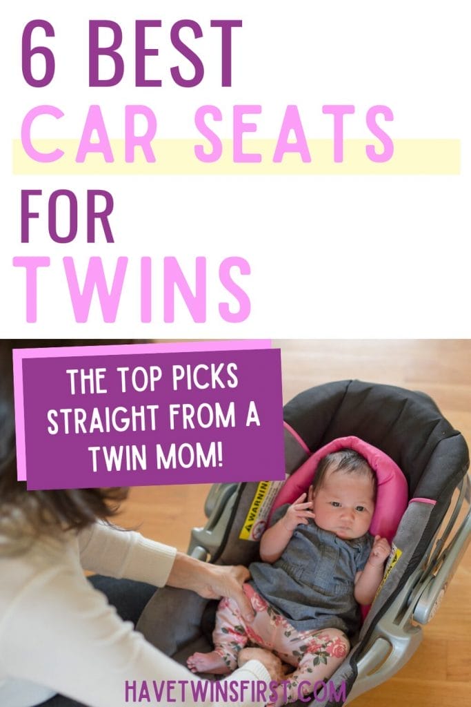 Best car seats for twins Pinterest pin.