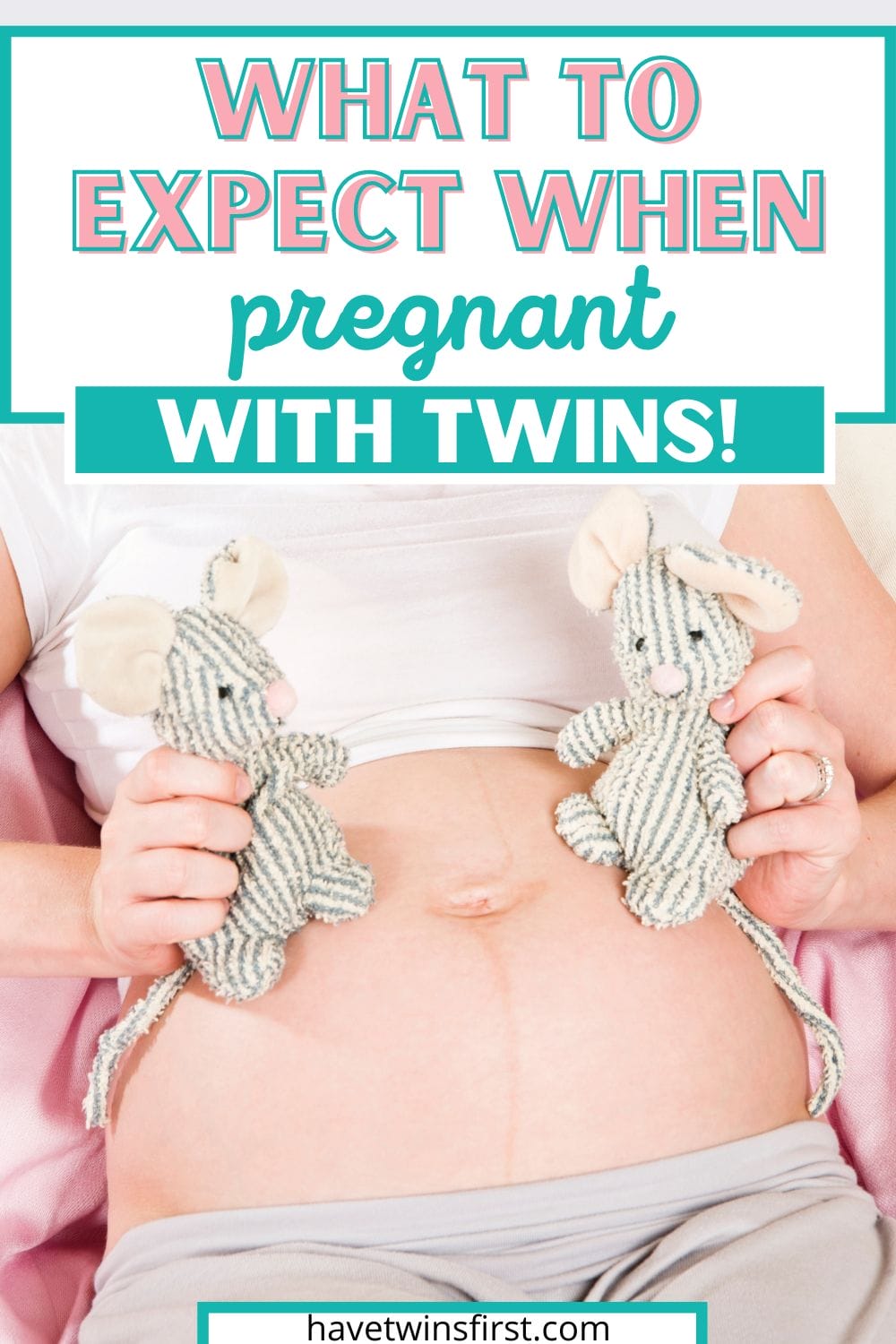 What to expect when pregnant with twins Pinterest pin.