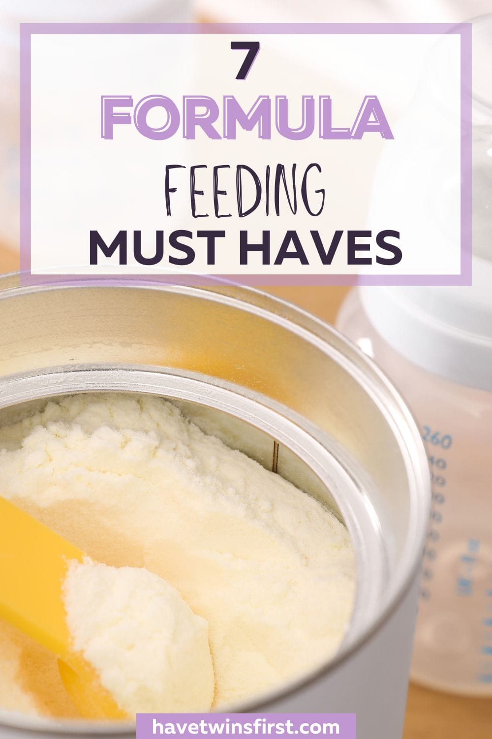 Formula feeding must haves Pinterest pin.